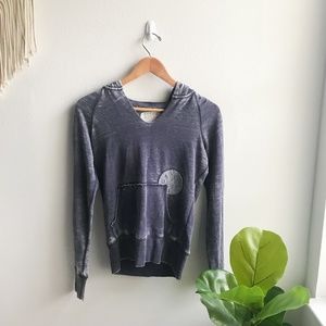 Billabong Raw Hem Moon Hoodie Gray Size S